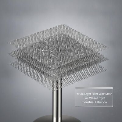 Multi Layer Filter Wire Mesh Featuring Twill Weave Style Sample Providing Filtration for Various Industrial Applications