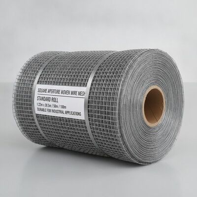 বর্গক্ষেত্রীয় অভ্যন্তরীণ প্রান্তিকতা Woven Wire Mesh Screen Standard Roll 1.22m 30.5m 50m 100m টেকসই ওয়্যার মেশ শিল্প অ্যাপ্লিকেশনের জন্য