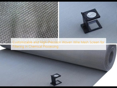 রাসায়নিক প্রক্রিয়াকরণে ফিল্টারিংয়ের জন্য কাস্টমাইজযোগ্য এবং উচ্চ-নির্ভুলতাযুক্ত বোনা তারের জাল স্ক্রিন